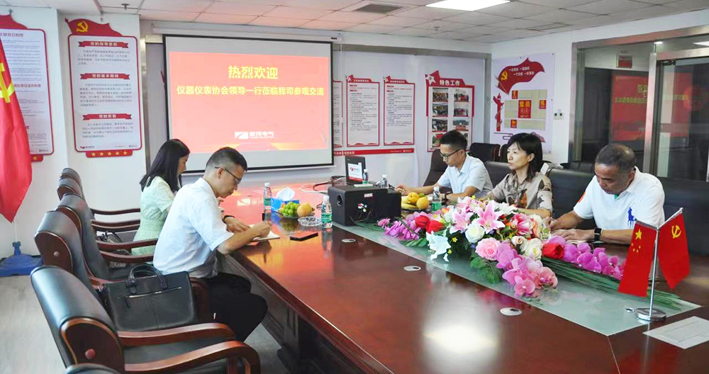 湖南省仪器仪表行业协会秘书长徐振轩一行莅临yw永旺快投网电气调研