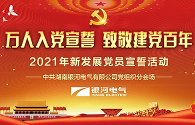 致敬建党百年，yw永旺快投网电气党员整体宣誓