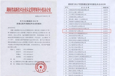 yw永旺快投网电气顺遂通过2012年高新手艺企业复审